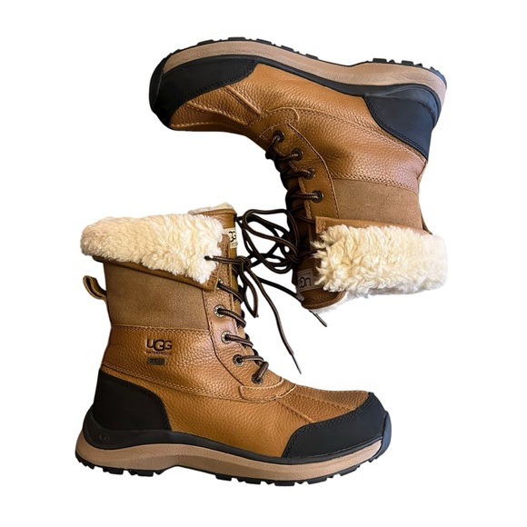 Ugg Adirondack III Boots Women’s Size 7.5 Brown Tan Faux Fur Winter Snow Lace Up - Picture 12 of 13